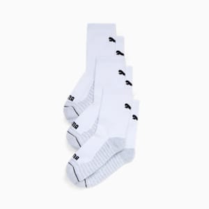 Big Kids' Low Crew Socks [3 Pairs], WHITE / BLACK, extralarge